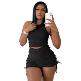 Nukty Women Two Pieces Sets Summer 2 Piece Set Women Outfits Sexy Outfits for Woman Beach Outfit Summer Shorts Set