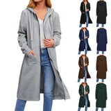 Nukty Autumn and Winter Hoodies for Women Casual Full Zip Up Hoodie Comfortable Womens Long Hoodies Fashion Sweatshirt with Pockets