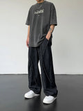 Nukty 2024 Men HipHop Distressed Jeans Pants Men Ripped Patchwork Denim Pants Male Oversized Loose Casual Streetwear Wide Leg Trousers