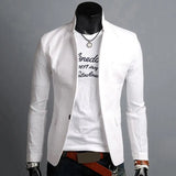 Nukty Men Casual Blazer Spring Autumn Solid Color Lapel Collar Button Pockets Decor Business Suit Tops Wedding Party Outwear Coat