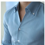 Nukty Men's Italian Collar Shirt, Wrinkle-free, Casual, Fashionable, Slim-fit with A Lapel Design, Branded Clothing, Youth, New