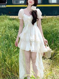 Nukty French Style Irregular Halter Dress Summer Pure Desire Beach Vacation Long Fairy Design Sleeveless Dress Elegant Atmosphere New
