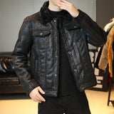 Nukty Men Jackets Thicken Faux Fur Fleece Jacket male Loose Lambs Wool Lapel Pocket Outerwear Winter Chic Single Breasted Street Coat
