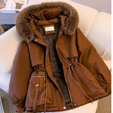 Nukty Women's Winter Padded Jacket Casual Matching New In Coats & Jackets Chic Warm Outerwears Office Lady's Hooded Windbreaker Jacket
