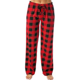Nukty Women Christmas Pajama pants Autumn Winter Plaid Printed Pants Fashion Casual Wide Leg Pants Clothing Streetwear