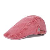 Nukty Spring Cotton Solid Newsboy Caps Flat Peaked Cap Men and Women Painter Beret Hats