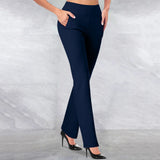 Nukty business casual outfits High Waist Work Pants Ladies Casual Workout Leggings Straight Pants Fat Women's Trousers Spring Summer Commuter Dress Trousers