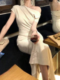 Nukty Fashion New Women Elegant Bodycon Slim Midi Party Dress Sexy Vintage Casual Prom Birthday Vestidos Female Chic Clothes Robe