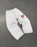 Nukty Vintage Harajuku Style Striped Casual Pants For Men And Women High Waist Straight Leg Loose Fit Hip Hop Sweatpants