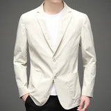 Nukty Cotton Slim Fit Small Suit High-End Casual Suit Men's Single Layer & Thin Spring-Summer Top Single Western Coat Men