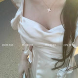 Nukty Elegant Party Dresses for Women Sweet Slim Short Sleeveless Mini Fairy Vintage Bodycone One Piece Dress Korean Y2k