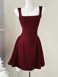 Nukty Elegant France Princess Party Evening Short Dresses Summer Plain Corset Sweet Tutu Dress Wide Straps Women Clothes New