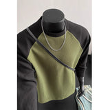 Nukty Mens Long Sleeve T Shirts Casual Round Neck Cotton Moisture Wicking Tees Tanks Patchwork Undershirts Loose Fit Tshirts for Men