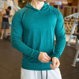 Nukty Men's Jacket Hoodies Long Sleeve T-shirts Running Training Clothes Quick Dry Breathable Sports T Shirt For Men