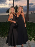 Nukty New Black Backless Long Dresses For Women Fashion Sleeveless High Waist Bodycon Prom Dress Elegant Evening Party Club Robe