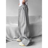 Nukty Wide Leg Sweatpants Men Oversize Gray Sports Pants Sportswear Casual Trousers Male Loose Korean Streetwear Hip Hop