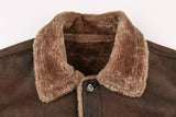 Nukty Men Jackets Thicken Faux Fur Fleece Jacket male Loose Lambs Wool Lapel Pocket Outerwear Winter Chic Single Breasted Street Coat