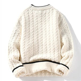 Nukty Winter Thick Warm Sweater Men O Neck Knitted Pullovers Fashion Loose Mens Knitwear Casual Sweaters Couple Knitting Pullover