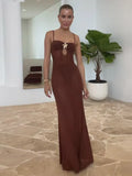 Nukty Sexy Patchwork Mesh See Through Women Long Dress Fashion Square Neck Sleeveless Slim Maxi Dresses Summer Vocation Beach Vestidos