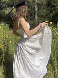 Nukty Floral Elegant Summer Korean Fashion Dress Romantic Graduation Beach Spaghetti Straps Robe Women Long Sling Dresses New