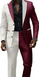 Nukty prom outfits for guys Two Color Panels for A  Men's Suits，Tailor-made Suitsï¼? Pieces Blazer and Pants Set，Single Breasted，for Summer Beach，Groomsmen