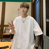 Nukty 5 Colors Men's Glitter Tee Shirts Women Short Sleeve Oversized Chic Summer All-match T-Shirts Men Korean Daily Loose Tops