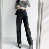 Nukty 1970s Retro Crossbody High-waist Slimming Drag-on Straight-crotch Long Pants Women Summer Cotton Material
