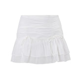 Nukty Sexy Mesh Perspective Pleated Fashion Mini Skirt Waist Casual Mini Dresses Street Nightclub Summer Women's Short Skirt