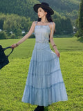Nukty Elegant Casual Solid Skirt Suits Fashion Strapless Straps Top Loose A-line Chic Skirts Women's Two Pieces Set Female New Outfits