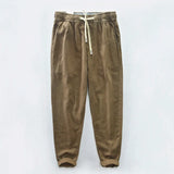 Nukty 7 Colors Men's Cotton Linen Pants Male Spring Summer Casual Solid Color Thin Linen Cargo Trousers Streetwear M-XXXL