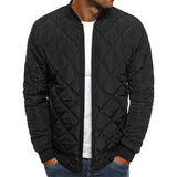 Nukty Winter New Cotton Jacket Men's Baseball Collar Mesh Pressed Lightweight Cotton Jacket Vintage Flight Casual Long Sleeve