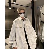 Nukty Corduroy Printed Work Shirts Men's Single Breasted Casual Jacket Coats Men Korean Fashion Cityboy Long-sleeve Simple Shirt