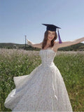 Nukty Floral Elegant Summer Korean Fashion Dress Romantic Graduation Beach Spaghetti Straps Robe Women Long Sling Dresses New