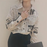 Nukty Blouses Women 3XL Couple BF Style Trendy Vintage Unisex Long Sleeve Femme Blouse Top Boyfriend Chic Sun-proof Ladies Streetwear