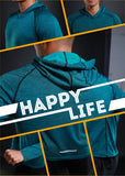 Nukty Men's Jacket Hoodies Long Sleeve T-shirts Running Training Clothes Quick Dry Breathable Sports T Shirt For Men