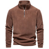Nukty New Autumn Winter Thicken Warm Fleece Jacket for Men Zipper Neck Pullover Brand Quality Men's Sweatshirt Soft Shell Mens Jacket