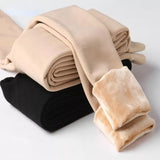 Nukty Winter Leggings For Women Warm Leggins Solid Color Velvet Leggins High Waist Leggings Stretchy Leggings