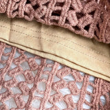 Nukty Boho Summer Beach Sexy Skirts Women Lace-up Crochet Hollow Out Female Sheath Skirts Ladies High Waist Elegant Skirt