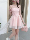 Nukty Sweet Fairy Mini Dress for Women Korean Spaghetti Strap Strapless Sleeveless Princess Party Dresses Femme Solid A-line Vestidos
