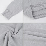 Nukty Autumn Winter Men's Warm Sweater Long Sleeve Turtleneck Sweater Retro Knitted Sweater Pullover Sweater