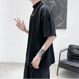 Nukty Men Tshirt Solid Streetwear Turtleneck Hip Hop Male Oversized T shirts Man Casual Short Sleeve Top Tees Black/White/Purple