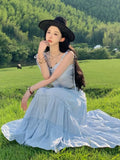Nukty Elegant Casual Solid Skirt Suits Fashion Strapless Straps Top Loose A-line Chic Skirts Women's Two Pieces Set Female New Outfits
