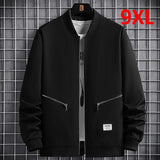 Nukty New Spring Jackets Men Baseball Jacket Fashion Casual Coat Jacket Plus Size 6XL 8XL Outdoor Outerwear Solid Color