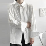 Nukty 2024 Men Shirt Brand Lapel Long Sleeve Fashion Casual Men Clothing Solid Color Streetwear Button Leisure Camisas S-5XL