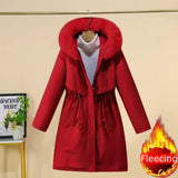 Nukty Women's Winter Jacket Hodded Fleece Padded Jacket Casual Loose Windbreaker Office Lady Matching New In Coats & Jackets Outerwear
