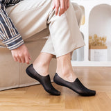 Nukty 3 Pairs Men's Boat Socks Summer Ultra-thin Breathable Solid Color Sock Slippers Comfortable Soft  Ice Silk Low Cut Men Sokken
