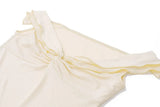 Nukty Elegant Slash-neck Knot Twist T Shirt With Elastic Slim Ruffles Cake Skirts French Temperament Gentle Women 2 Piece Set