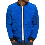 Nukty Winter New Cotton Jacket Men's Baseball Collar Mesh Pressed Lightweight Cotton Jacket Vintage Flight Casual Long Sleeve