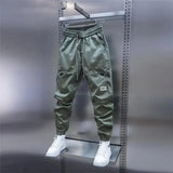 Nukty New Autumn Loose-Fit Men's Cargo Pants Korean Style Casual Plus Size Fashionable Trendy Brand Men's Pants With Drawstring