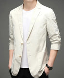 Nukty Cotton Slim Fit Small Suit High-End Casual Suit Men's Single Layer & Thin Spring-Summer Top Single Western Coat Men